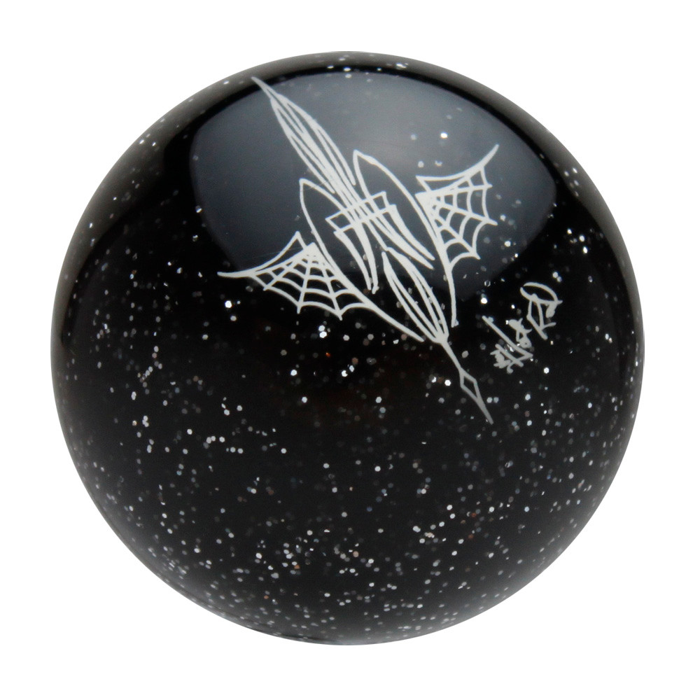 Black High Voltage Clear Flame Metal Flake with M16 x 1.5 Insert American Shifter 295333 Shift Knob 