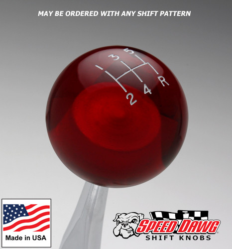 American Shifter 101639 Red Shift Knob with M16 x 1.5 Insert Red Cloud Symbol