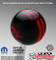 Black R/T Logo Rally Stripe Shift Knob with Red Graphics