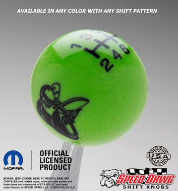 Scat Pack Shift Knob Go Green with Black graphics