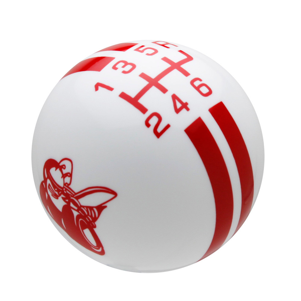 Speed Dawg SK502NL-RBK-5RDR White with Black Rally Stripe Shift Knob with 5-Speed Shift Pattern Speed Dawg SK502NL-RBK-5RDR White with Black Rally Stripe Shift Knob with 5-Speed Shift Pattern