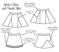 Spirit’s Parade and Cheer Skirts PDF Pattern