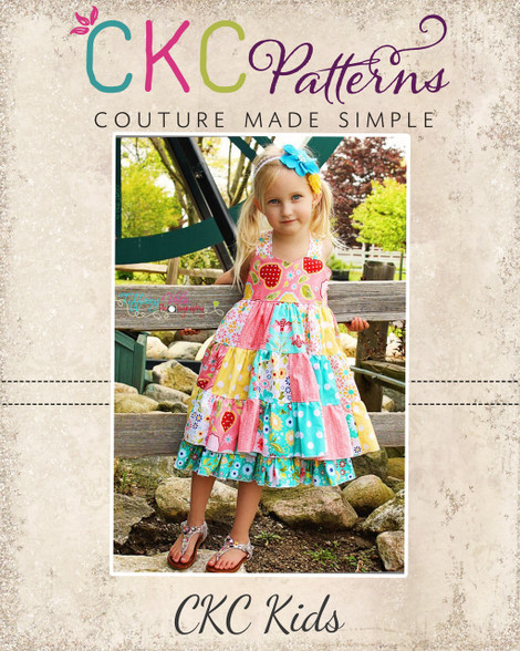tiffany 39 s girls boutique patchwork dress pdf pattern flutter charts