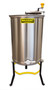 Extractor shown with leg kit attached and old style honey gate. Honey gates are no longer on the extractors as of 2020.