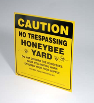 Bee Yard Warning Sign 11.25" Square