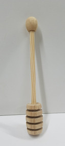 Premium Wooden Honey Dippers, Medium 6-3/4", Each