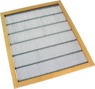 10 Frame Wood Bound Metal Queen Excluder