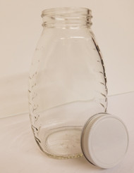 Classic 1 lb. Glass Honey Jar, 24 jars per case with Metal lids