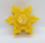 Pure Beeswax Snowflake Candles, 100% beeswax, Winter Wonderland Candle, Floating Candle