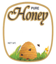 Golden Skep Label, Roll of 250, 12 oz Bear Label, 1-5/8" x 1-15/16"