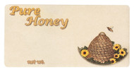Sunflower Skep Label, Roll of 250, Fits Round Jar, 4" x 2"