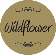 Wildflower- Gold Foil Label 1-1/4", Roll of 250