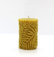Pure Beeswax Palm Leaf Pillar Candle