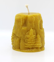 Pure Beeswax Stone Mountain Pillar Candle