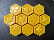 "Pure Beeswax Honey Bee & Honey Comb Tarts,  100% Beeswax, each"