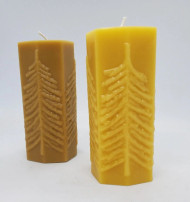 Pure Beeswax Lone Tree Pillar Candle