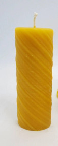 Pure Beeswax Gentle Swirl Pillar Candle