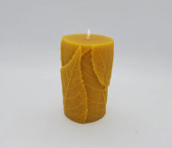 Pure Beeswax Leaf Pillar Candle