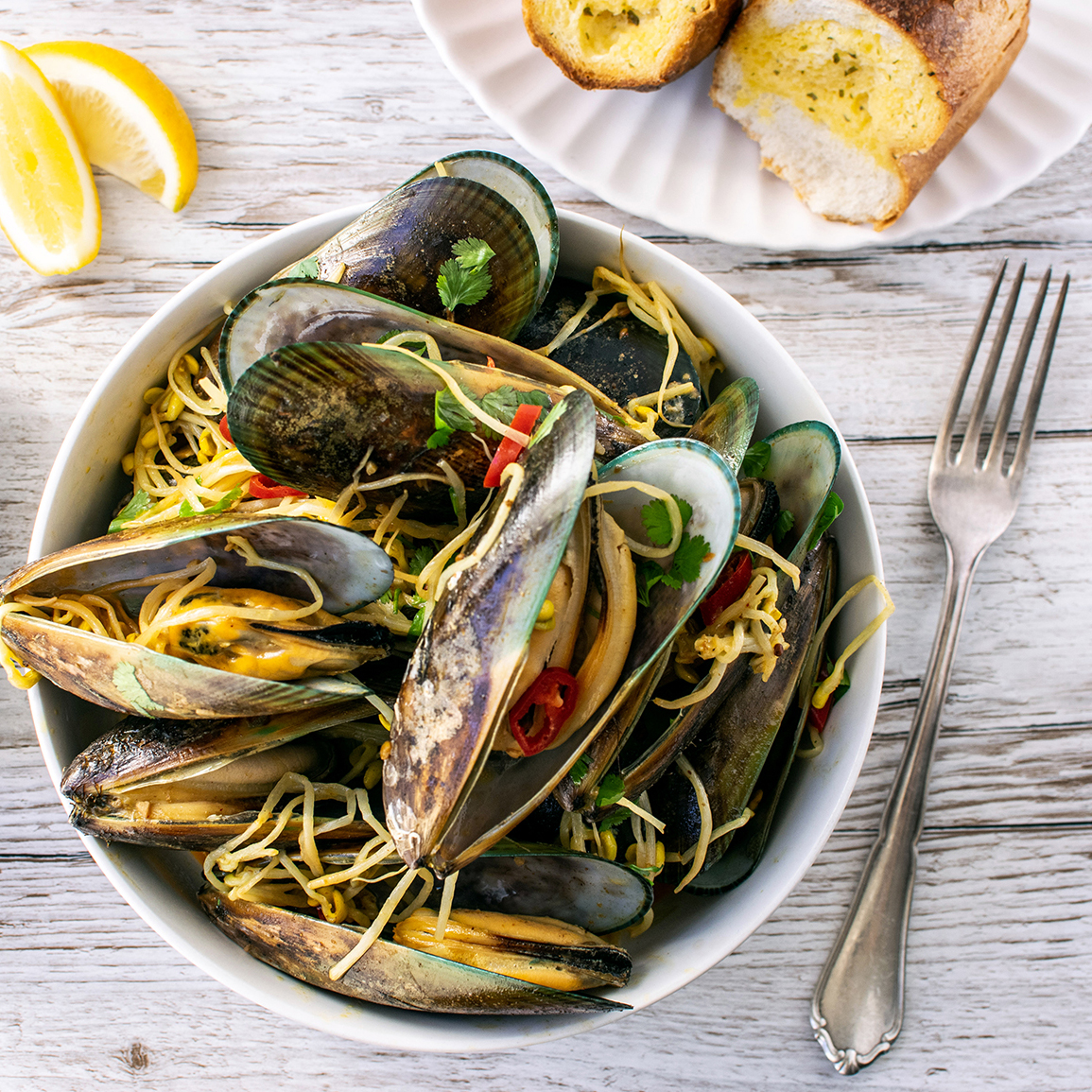 Tamarind Coconut Mussel Bowl Jenny's Kitchen