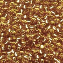 Japanese Miyuki Seed Beads, size 6/0, SKU 111031.MYK6-0002, silver lined light gold, (1 tube, apprx 24-28 grams, apprx 315 beads per tube)