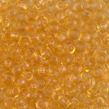 Japanese Miyuki Seed Beads, size 6/0, SKU 111031.MYK6-0132, transparent light topaz, (1 tube, apprx 24-28 grams, apprx 315 beads per tube)