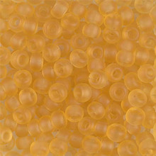 Japanese Miyuki Seed Beads, size 6/0, SKU 111031.MYK6-0132F, matte transparent ligth topaz, (1 tube, apprx 24-28 grams, apprx 315 beads per tube)