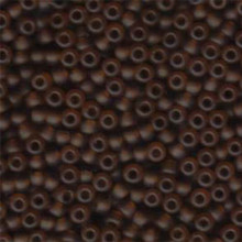 Japanese Miyuki Seed Beads, size 6/0, SKU 111031.MYK6-0134F, matte transparent light brown, (1 tube, apprx 24-28 grams, apprx 315 beads per tube)