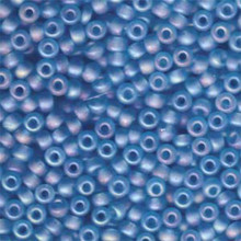 Japanese Miyuki Seed Beads, size 6/0, SKU 111031.MYK6-0148FR, matte transparent aqua ab, (1 tube, apprx 24-28 grams, apprx 315 beads per tube)