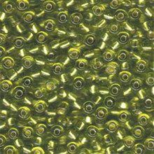 Japanese Miyuki Seed Beads, size 6/0, SKU 111031.MYK6-0143S, silver lined chartreuse, (1 tube, apprx 24-28 grams, apprx 315 beads per tube)