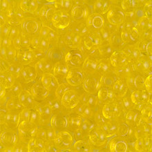 Japanese Miyuki Seed Beads, size 6/0, SKU 111031.MYK6-0136, transparent yellow, (1 tube, apprx 24-28 grams, apprx 315 beads per tube)