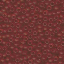 Japanese Miyuki Seed Beads, size 6/0, SKU 111031.MYK6-0141F, matte transparent red, (1 tube, apprx 24-28 grams, apprx 315 beads per tube)