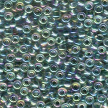 Japanese Miyuki Seed Beads, size 6/0, SKU 111031.MYK6-0263, sea foam lined crystal ab, (1 tube, apprx 24-28 grams, apprx 315 beads per tube)