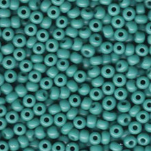 Japanese Miyuki Seed Beads, size 6/0, SKU 111031.MYK6-0412, opaque turquoise green, (1 tube, apprx 24-28 grams, apprx 315 beads per tube)