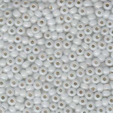 Japanese Miyuki Seed Beads, size 6/0, SKU 111031.MYK6-0551, gilt lined white opal, (1 tube, apprx 24-28 grams, apprx 315 beads per tube)