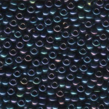 Japanese Miyuki Seed Beads, size 6/0, SKU 111031.MYK6-0452, metallic dark blue iris, (1 tube, apprx 24-28 grams, apprx 315 beads per tube)