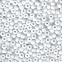 Japanese Miyuki Seed Beads, size 6/0, SKU 111031.MYK6-0402, opaque white, (1 tube, apprx 24-28 grams, apprx 315 beads per tube)
