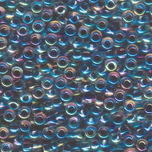 Japanese Miyuki Seed Beads, size 6/0, SKU 111031.MYK6-0283, noir lined crystal ab, (1 tube, apprx 24-28 grams, apprx 315 beads per tube)