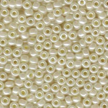 Japanese Miyuki Seed Beads, size 6/0, SKU 111031.MYK6-0527, butter cream ceylon, (1 tube, apprx 24-28 grams, apprx 315 beads per tube)