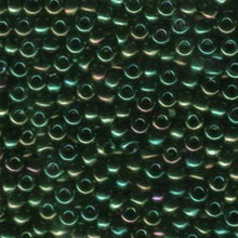Japanese Miyuki Seed Beads, size 6/0, SKU 111031.MYK6-0453, metallic forest green iris, (1 tube, apprx 24-28 grams, apprx 315 beads per tube)