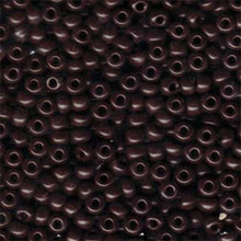 Japanese Miyuki Seed Beads, size 6/0, SKU 111031.MYK6-0409, opaque dark brown, (1 tube, apprx 24-28 grams, apprx 315 beads per tube)