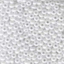 Japanese Miyuki Seed Beads, size 6/0, SKU 111031.MYK6-0528, white ceylon, (1 tube, apprx 24-28 grams, apprx 315 beads per tube)