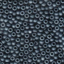 Japanese Miyuki Seed Beads, size 6/0, SKU 111031.MYK6-1254, metallic matte blue-grey, (1 tube, apprx 24-28 grams, apprx 315 beads per tube)