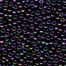 Japanese Miyuki Seed Beads, size 6/0, SKU 111031.MYK6-0454, metallic dark plum iris, (1 tube, apprx 24-28 grams, apprx 315 beads per tube)