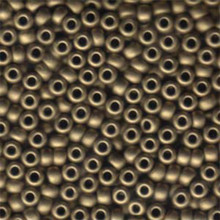 Japanese Miyuki Seed Beads, size 6/0, SKU 111031.MYK6-1255, metallic matte bronze, (1 tube, apprx 24-28 grams, apprx 315 beads per tube)