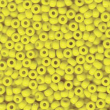 Japanese Miyuki Seed Beads, size 6/0, SKU 111031.MYK6-0404, opaque yellow, (1 tube, apprx 24-28 grams, apprx 315 beads per tube)