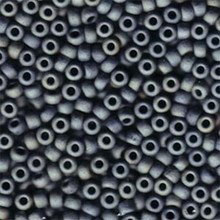 Japanese Miyuki Seed Beads, size 6/0, SKU 111031.MYK6-2002, matte metallic silver gray, (1 tube, apprx 24-28 grams, apprx 315 beads per tube)