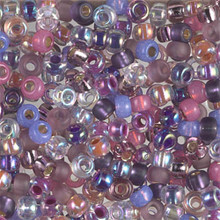 Japanese Miyuki Seed Beads, size 6/0, SKU 111031.MYK6-MIX 03, passion flower mix, (1 tube, apprx 24-28 grams, apprx 315 beads per tube)