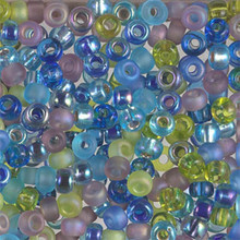 Japanese Miyuki Seed Beads, size 6/0, SKU 111031.MYK6-MIX 10, jewel tone mix, (1 tube, apprx 24-28 grams, apprx 315 beads per tube)