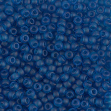 Japanese Miyuki Seed Beads, size 8/0, SKU 189008.MY8-0149F, matte transparent capri (also called mt dark aqua), (1 26-28 gram tube, apprx 1120 beads)