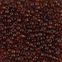 Japanese Miyuki Seed Beads, size 8/0, SKU 189008.MY8-0134, transparent dark amber, (1 26-28 gram tube, apprx 1120 beads)
